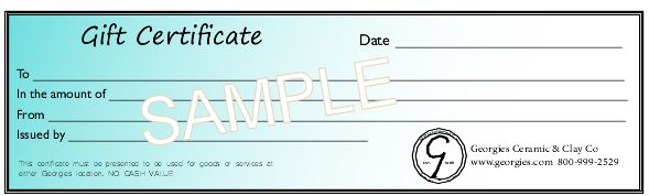 Gift certificate sample image